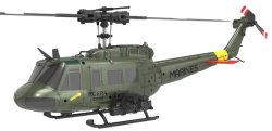 画像1:  UH-1☆ブラシレスモータ仕様フライバーレス RCヘリコプター☆RTFフルセット